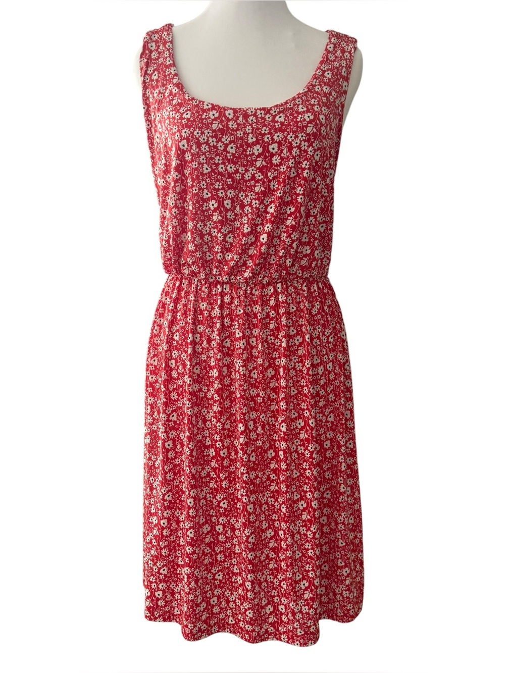 Kaileigh Red Floral Crossback Mini Sundress